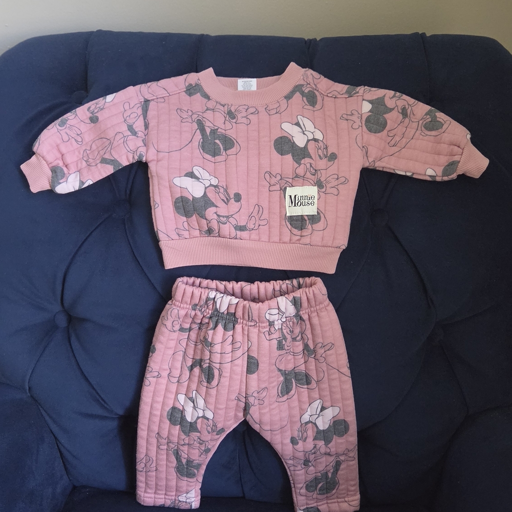 Disney Minnie Mouse Girls' Pink 2-Piece Set